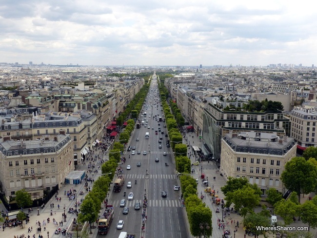 champs-elysee from arc de triomphe places to see in paris with kids